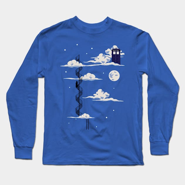 He lives on a cloud in the sky Long Sleeve T-Shirt by renduh